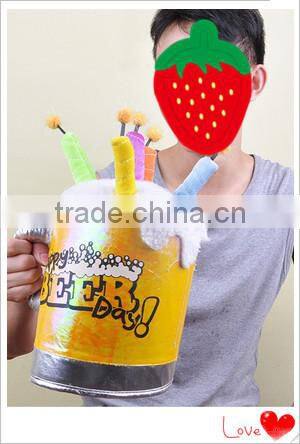 Novelty happy birthday beer party hat