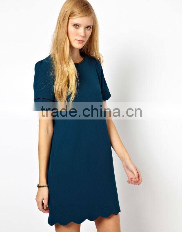 Scallop Hem Dress