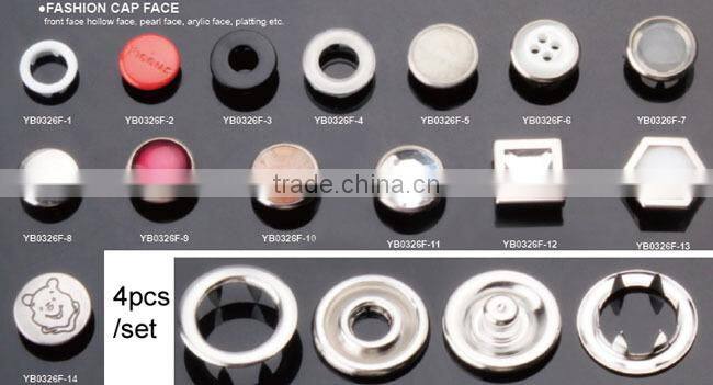 hi-ana button1 SEDEX Factory garment accessories four parts snap button