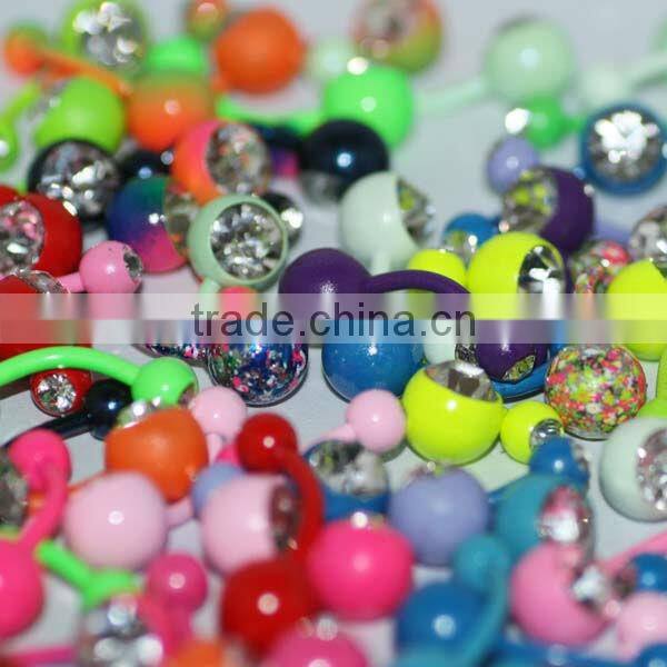 Neon Color Paint Body Jewelry Ear Gauges Flesh Tunnel