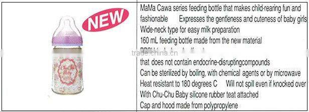 Japan Wide-Neck PPSU Feeding Bottle (Girls) with Silicone Teat 160ml Wholesale