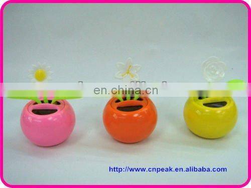 New Solar Power Flip Flap Dancing Toy Flower Cute yellow Daisies Flower