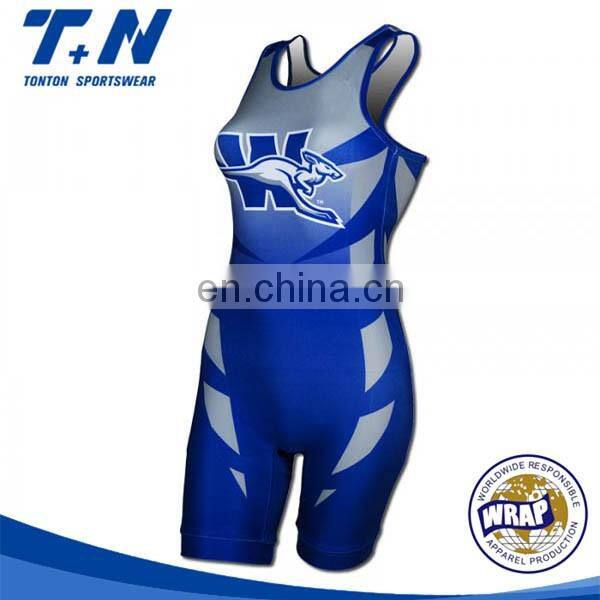 Wholesale Sublimated Custom Women's Wrestling Singlet