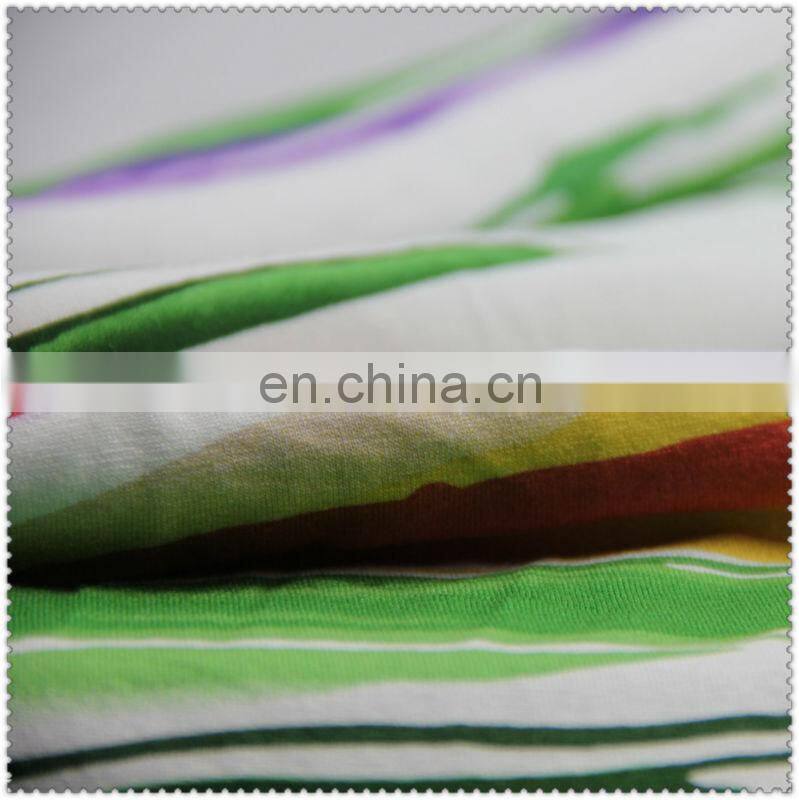 colorful printed knitted fabric 100 viscose fabric