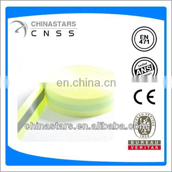 colored sew on reflective webbing tape for caps