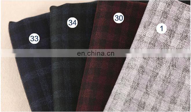 fashion polyester rayon spandex blend traditional plaid TR suit fabric
