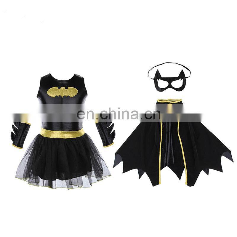 Cute Bat Man Costume for Girl Kids, Hawlloween Costume for Kids