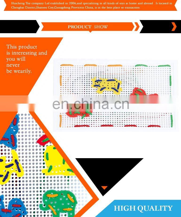 new 2017 diy 269 pcs mushrooms nails puzzle toy board funny blocks for kids