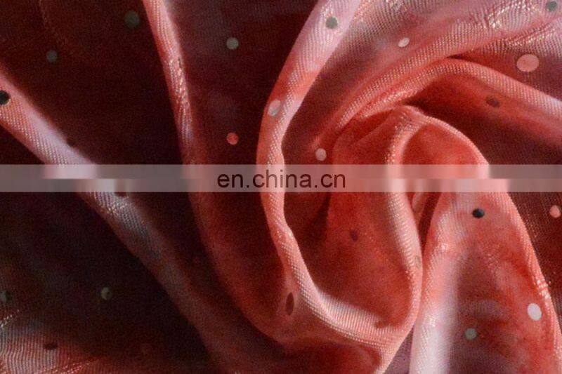 polyester jacquard japanese printed spangle silk fabric made in China