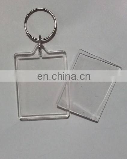 plastic photo transparent acrylic keychain 35*45mm