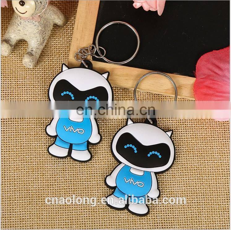cartoon character 2D/3D soft pvc plastic keychain,rubber keyring with embossed custom logo