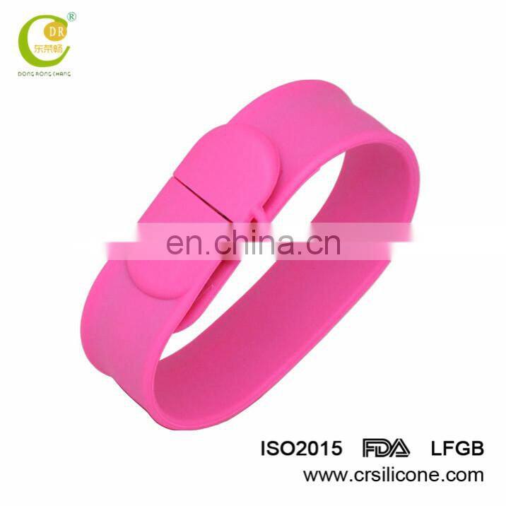 Waterproof Custom Promotion Gift Colorful Silicon Wristband/ Bracelet Usb Flash Drive