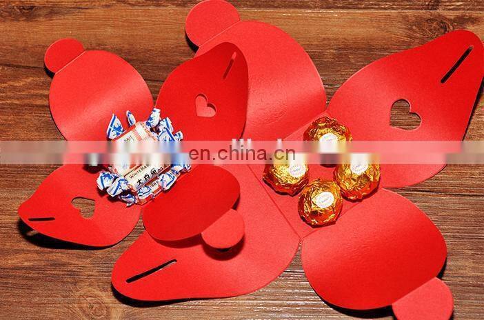 2015 folding unique iridescent paper sweet paper candy gift box