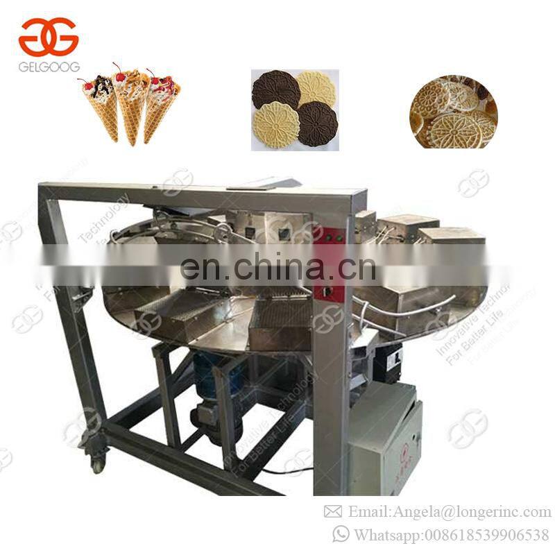 Hot Sale High Quality Semi Automatic Gas Heating Pizzelle Cookies Ice Cream Waffle Cone Baking Maker Kuih Kapit Making Machine
