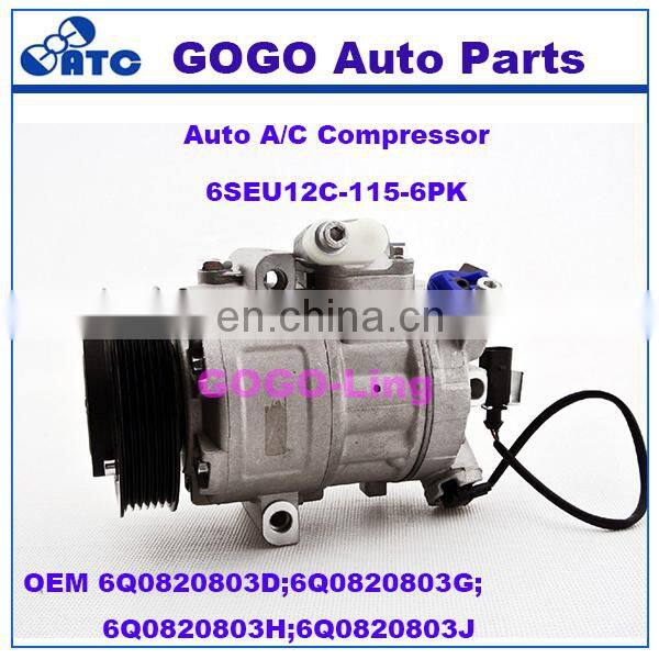 GOGO 6SEU12C Auto A/C Compressor OEM 6Q0820803D;6Q0820803G;6Q0820803H;6Q0820803J