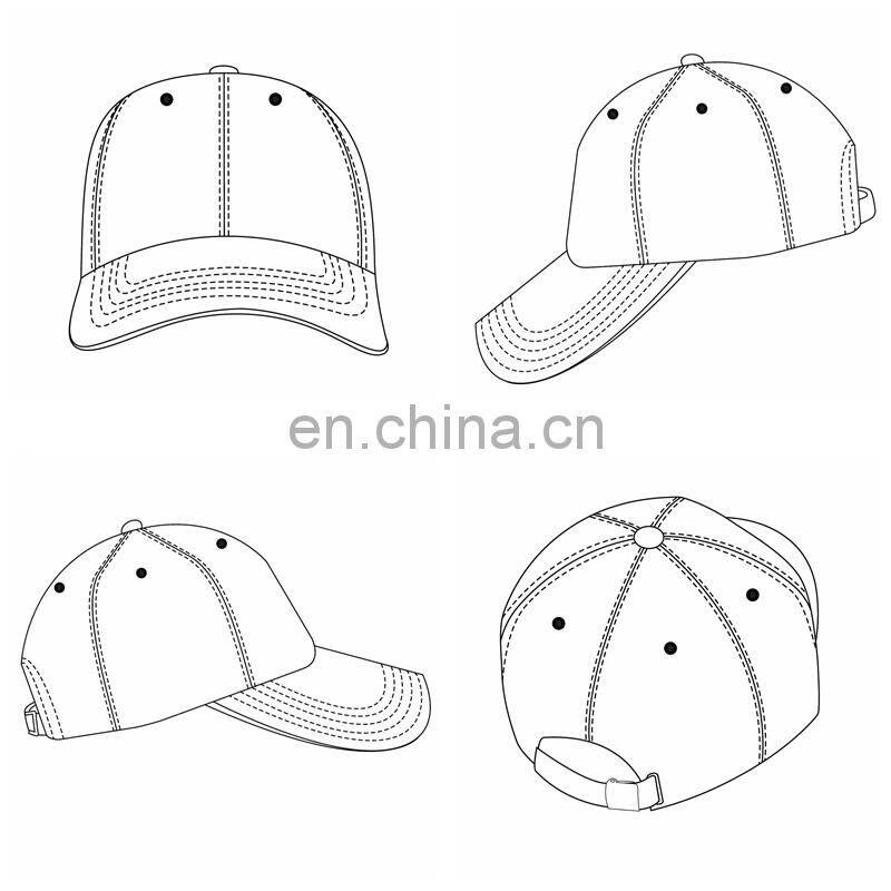 Custom New Style 6 Panel Unstructured Flat Embroidery Dad Hat
