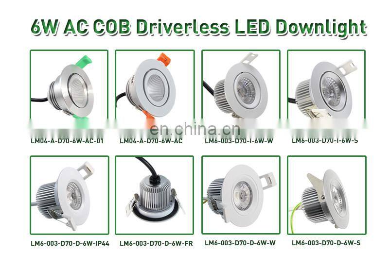 New model eye shiled round recessed AC COB Driverless LED Downlight led downlight housing