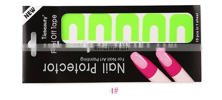 U-shape Spill-proof Nail Polish Stickers Peel off Tape Protector