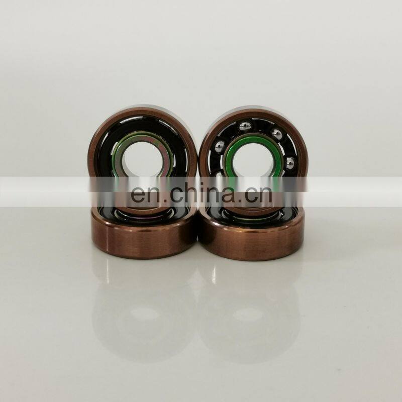 Free Sample High Quality High Rpm Mixed Color RoseGold-Colorful Titanium Miniature Deep Groove Ball Bearings for skate