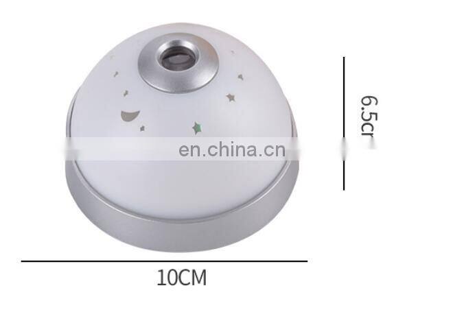 Battery operated 7 colors changed star sky master projector alarm clock LED