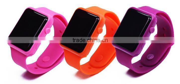 2016 hottest sale Unisex students digital square black and white LED watch