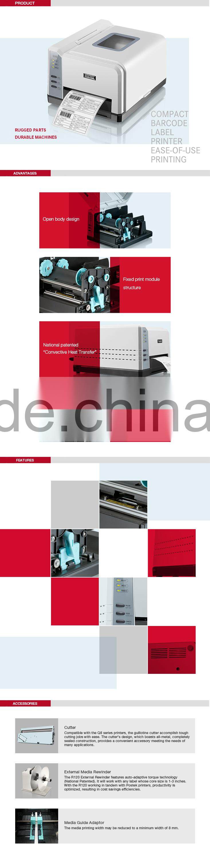 latest sale bar code printing machine,Q8/300 Compact Printer
