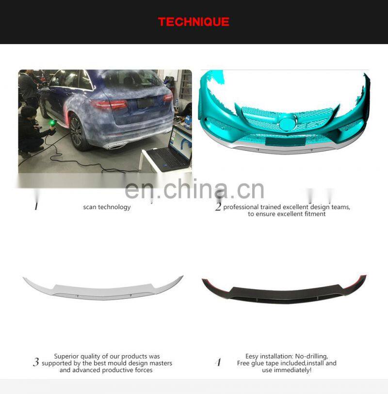 Carbon Fiber Front Bumper Lip for Mercedes Benz C-Class W205 C63 AMG 15-17