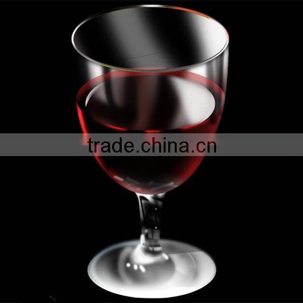 Handmade crystal high quality transparent short stem wine glass