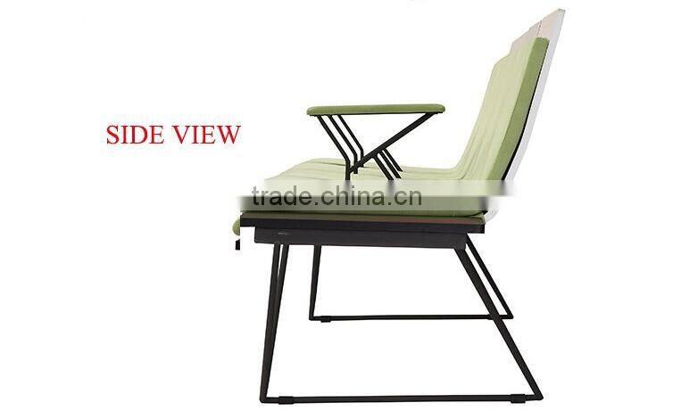 Good price hotsale fabric cushion public waiting chair commercial furniture H63A-3F-E
