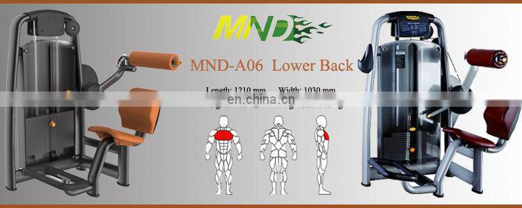 Commercial Fitness Equipment MND Machines Steel AN06 Lower Back Power Club Black