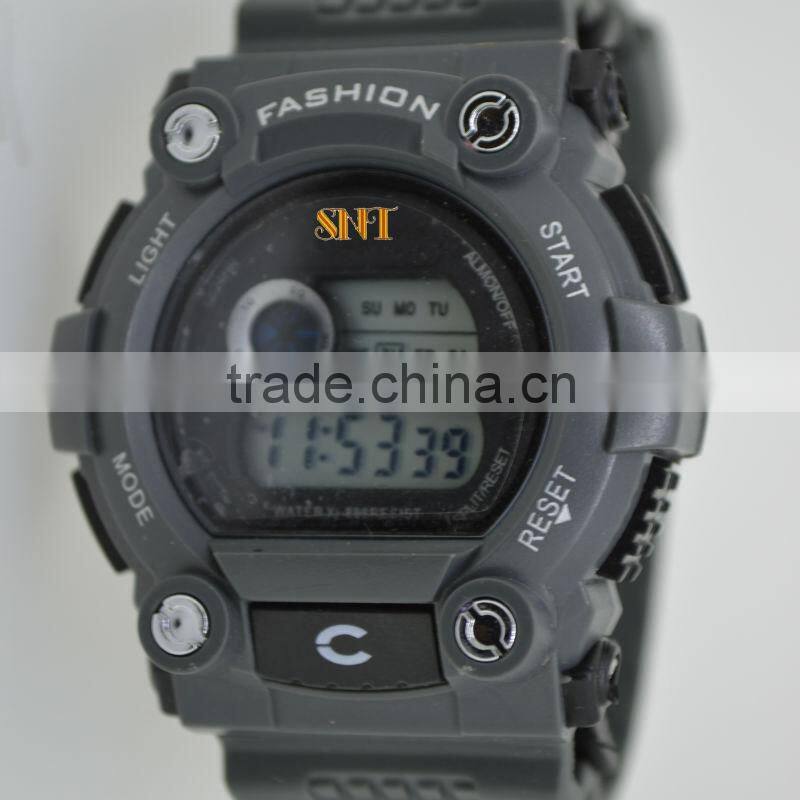 fashion black digital lcd watch for teen boys