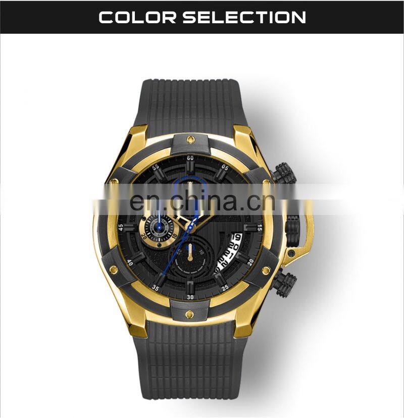 2019 DK&YT Brand Stainless Steel Back Wrist Watch Quartz Sport Silicon Man Watch