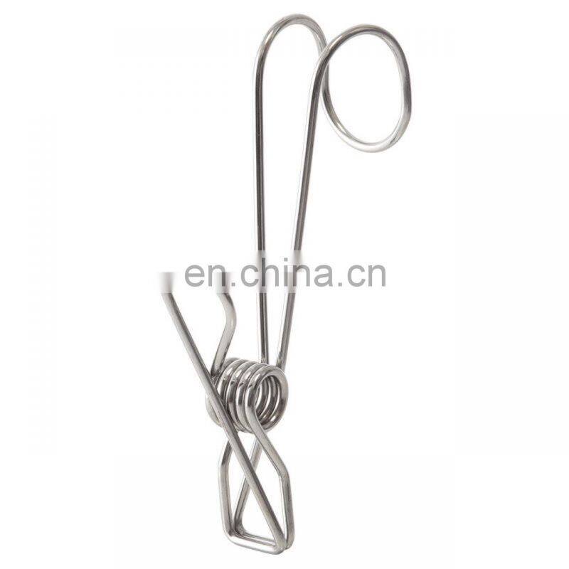 Home Storage Rack Laundry Chip Hooks Clothes Pegs Photo Clip Stainless Steel Clothespins Towel Chips Hook Laundry Storage Holder