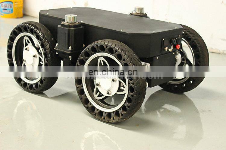 High stable rubber track undercarriage AVT-W9D wheeled robot chassis food delivery robot with explosion-proof tires