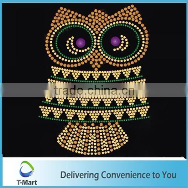 Hot Fix Owl Rhinestone Transfer for T-shirt