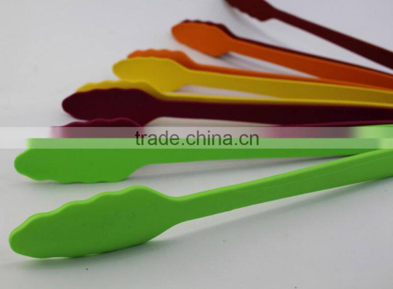 Cool Color Silicone Long Handle Kitchen Tongs