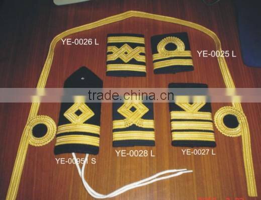 Military Aimy Police Airline Uniform Trimming Sleves Epaullettes Cap Badges Chevron Rank Mark