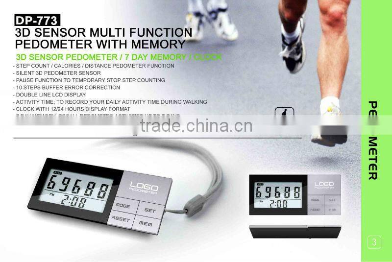 *(DP-775)*Buttonless step counter /3d sensor pedometer target calorie counter