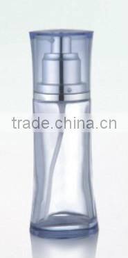 Cosmetic glass water mist spray bottle cosmetic container, high good quality spray pump bottle, waisted shape glass bottle