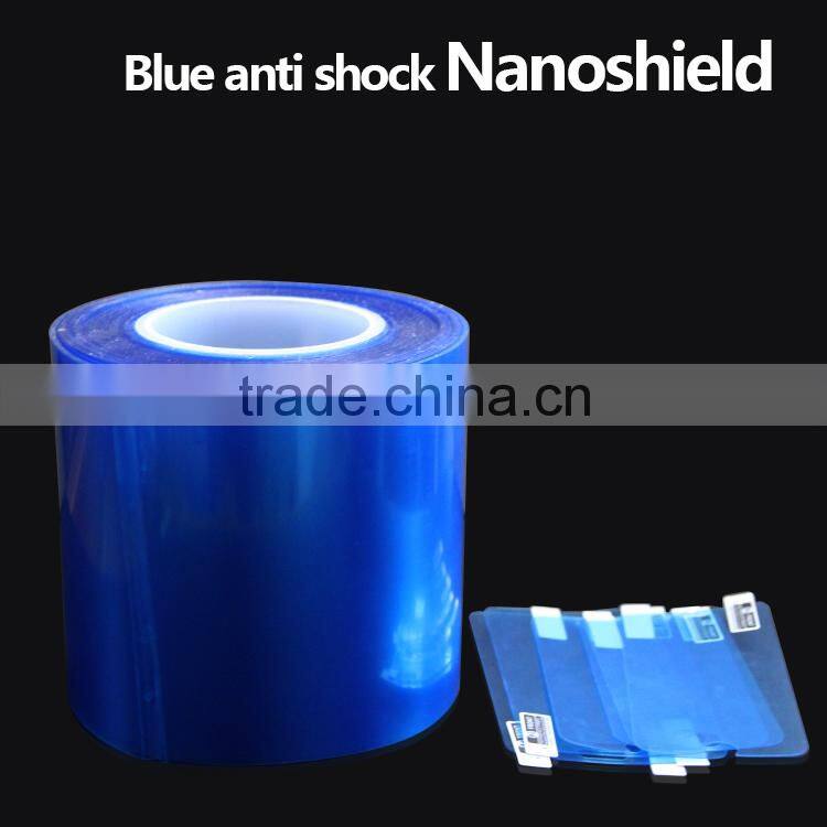 Blue nanoshield anti shock roll material anti-shock film roll