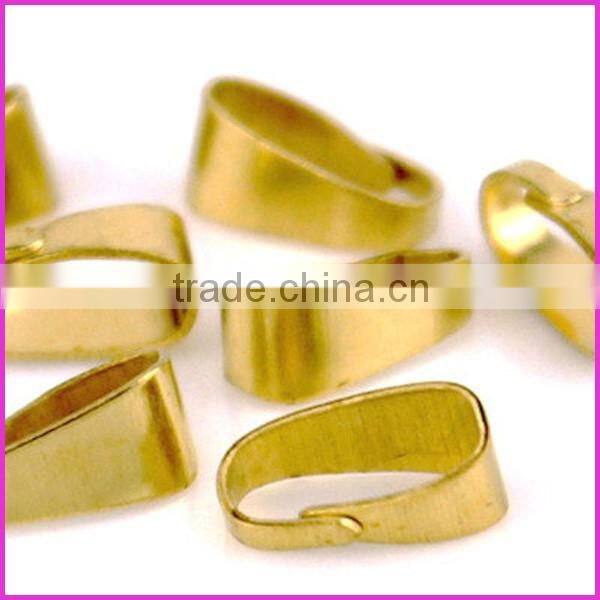 JF0759 pinch pendant clasp connectors,Silver plated pinch clip bails