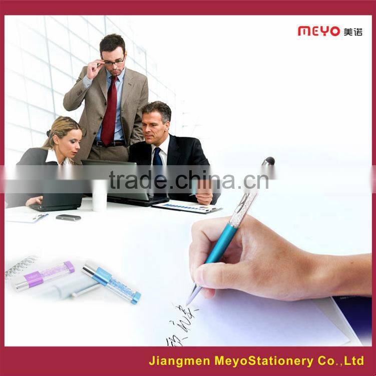 Crystal Capacitive Touch Ballpoint Pen, colors crystal filled pen