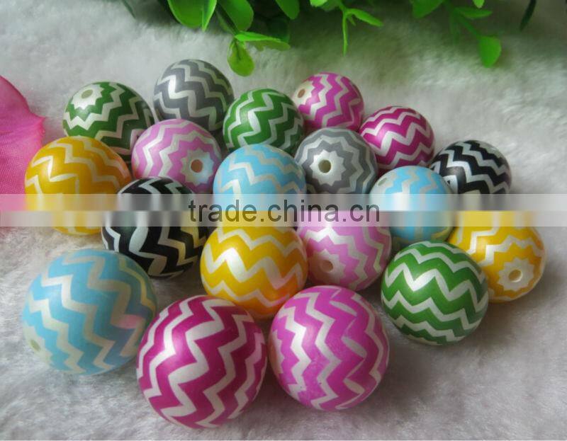 New 20MM Colorful Color Mix Acrylic Pearl Zig zag Chevron Beads for Fashion Kids Necklace Jewlery, Wholesales Price