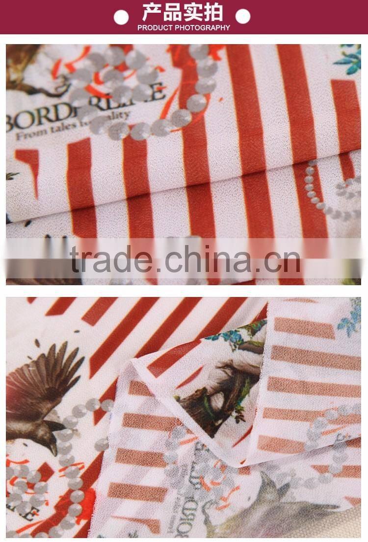 digital printing fabric 100% rayon fabric for woman garment