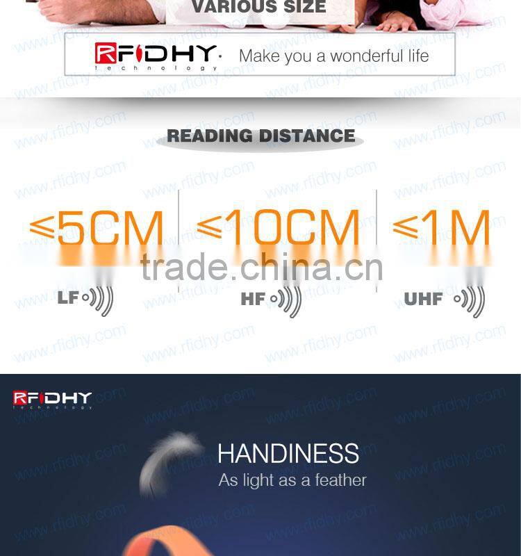 Printed Silicone Wristbands Tag RFID Wristbands for Amusement Parks