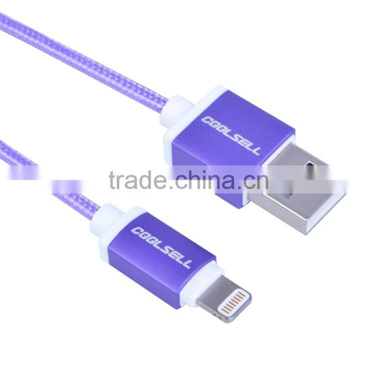 Classical Braided MFi usb cable MFi Certified Charging and Syncing usb data cable for iPhone 6s