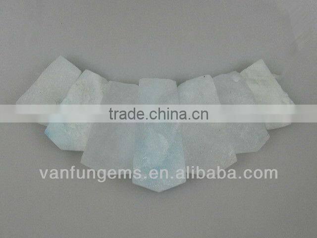 A grade Hemimorphite rectangle freeform beads for necklace