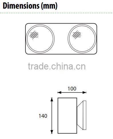 2 x 1 Watt Decorative White LED Twin-Flood Emergency Light