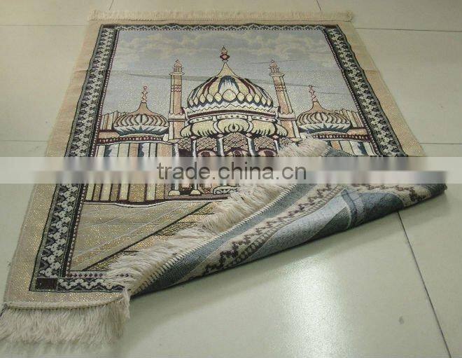 Muslim jacquard 75% cotton25% polyester prayer rug DM-002