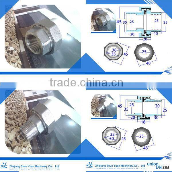 stainless steel union ppr union factory price pipe fitting rotary union coupling pipe union ppr union DN stainless union